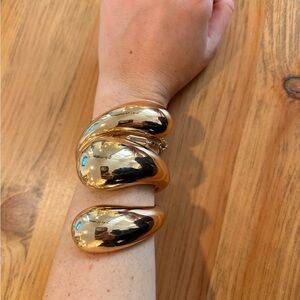 Zara Gold Sculptural Bracelet